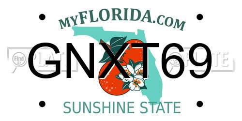 GNXT69 Florida License Plate