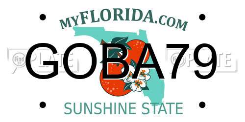 GOBA79 Florida License Plate