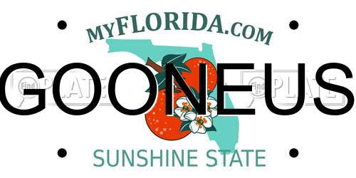 GOONEUS Florida License Plate