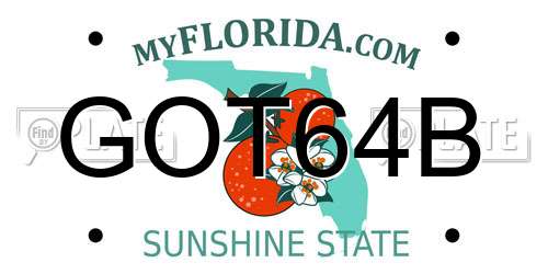GOT64B Florida License Plate