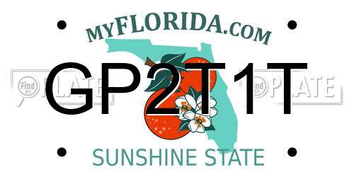 GP2T1T Florida License Plate