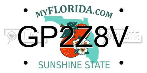 GP2Z8V Florida License Plate
