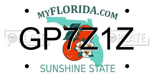 GP7Z1Z Florida License Plate