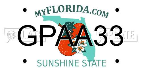 GPAA33 Florida License Plate