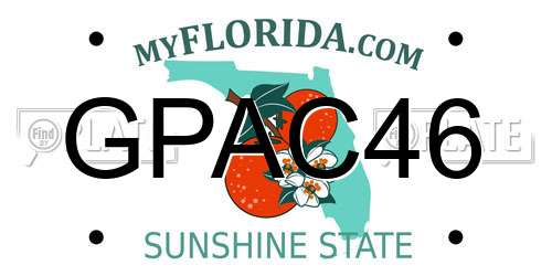 GPAC46 Florida License Plate
