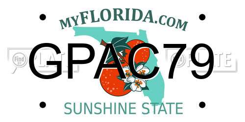 GPAC79 Florida License Plate