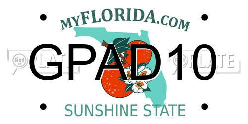 GPAD10 Florida License Plate