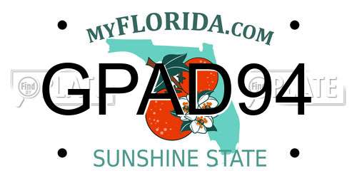 GPAD94 Florida License Plate