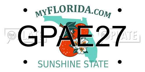 GPAE27 Florida License Plate