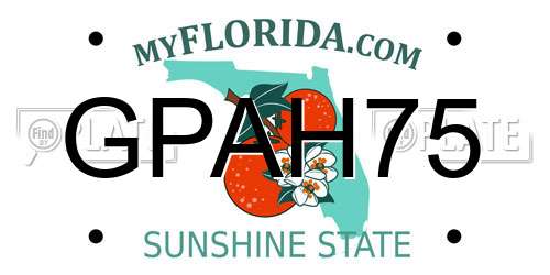 GPAH75 Florida License Plate