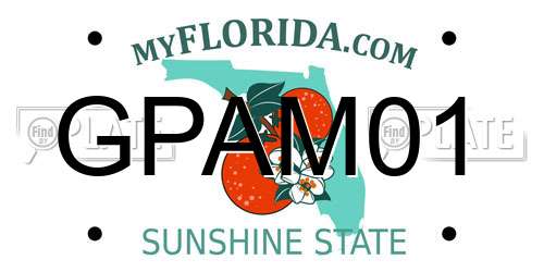 GPAM01 Florida License Plate