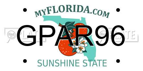 GPAR96 Florida License Plate