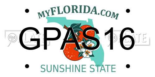 GPAS16 Florida License Plate