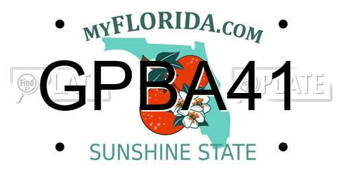 GPBA41 Florida License Plate