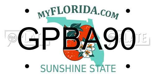 GPBA90 Florida License Plate