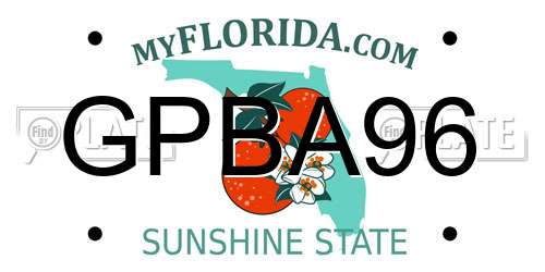 GPBA96 Florida License Plate