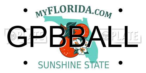 GPBBALL Florida License Plate