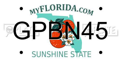 GPBN45 Florida License Plate