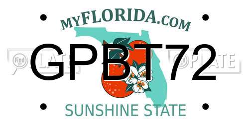 GPBT72 Florida License Plate