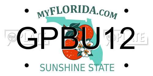 GPBU12 Florida License Plate