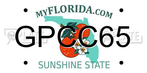 GPCC65 Florida License Plate