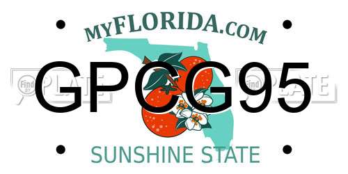 GPCG95 Florida License Plate
