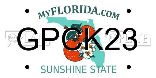 GPCK23 Florida License Plate