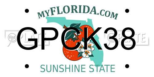 GPCK38 Florida License Plate