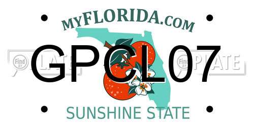 GPCL07 Florida License Plate
