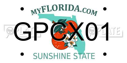 GPCX01 Florida License Plate
