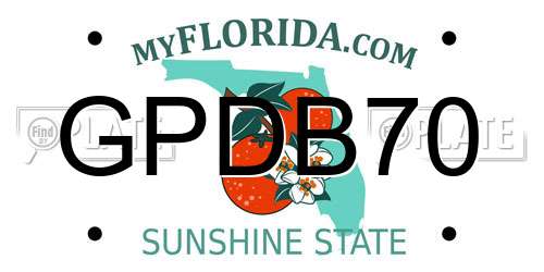 GPDB70 Florida License Plate