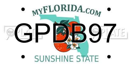 GPDB97 Florida License Plate