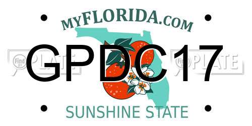 GPDC17 Florida License Plate