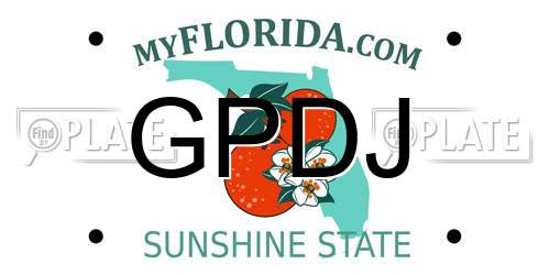 GPDJ Florida License Plate