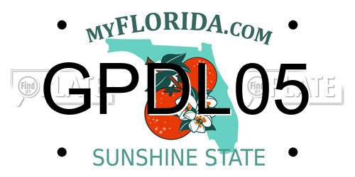 GPDL05 Florida License Plate