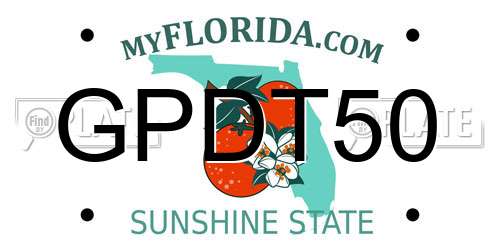 GPDT50 Florida License Plate