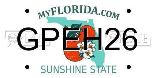 GPEH26 Florida License Plate