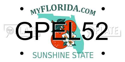 GPEL52 Florida License Plate