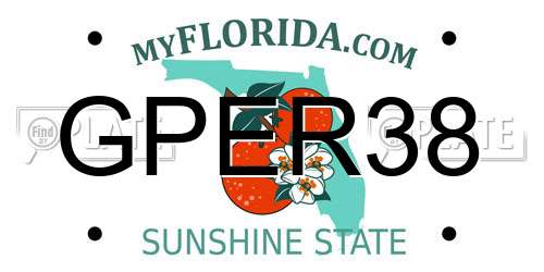 GPER38 Florida License Plate