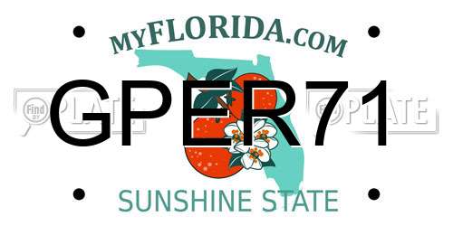 GPER71 Florida License Plate