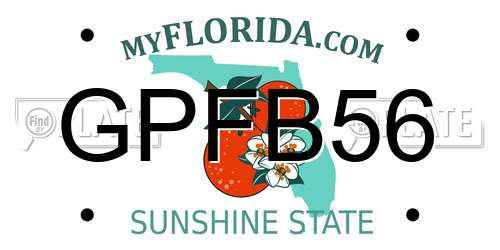 GPFB56 Florida License Plate