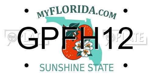 GPFH12 Florida License Plate
