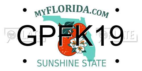 GPFK19 Florida License Plate