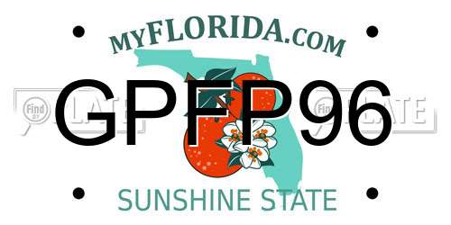 GPFP96 Florida License Plate