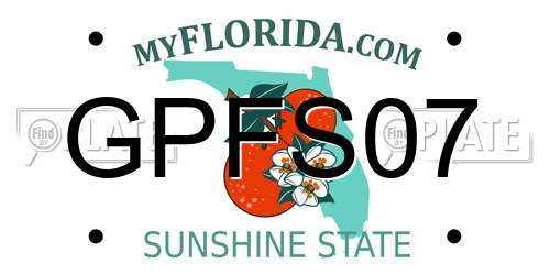 GPFS07 Florida License Plate