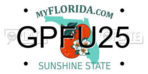 GPFU25 Florida License Plate