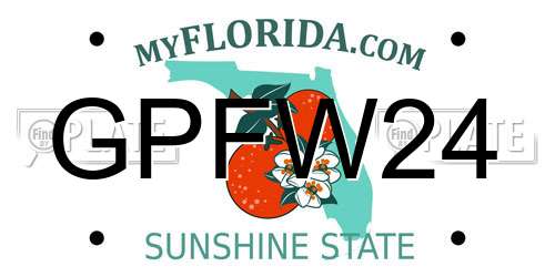 GPFW24 Florida License Plate