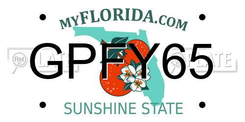 GPFY65 Florida License Plate