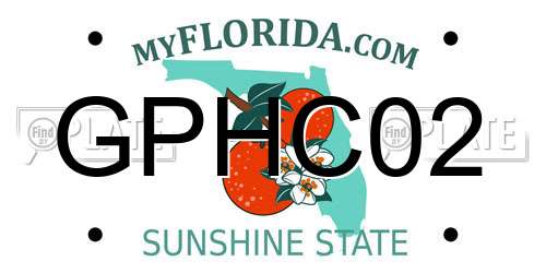 GPHC02 Florida License Plate