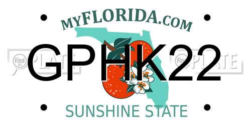 GPHK22 Florida License Plate